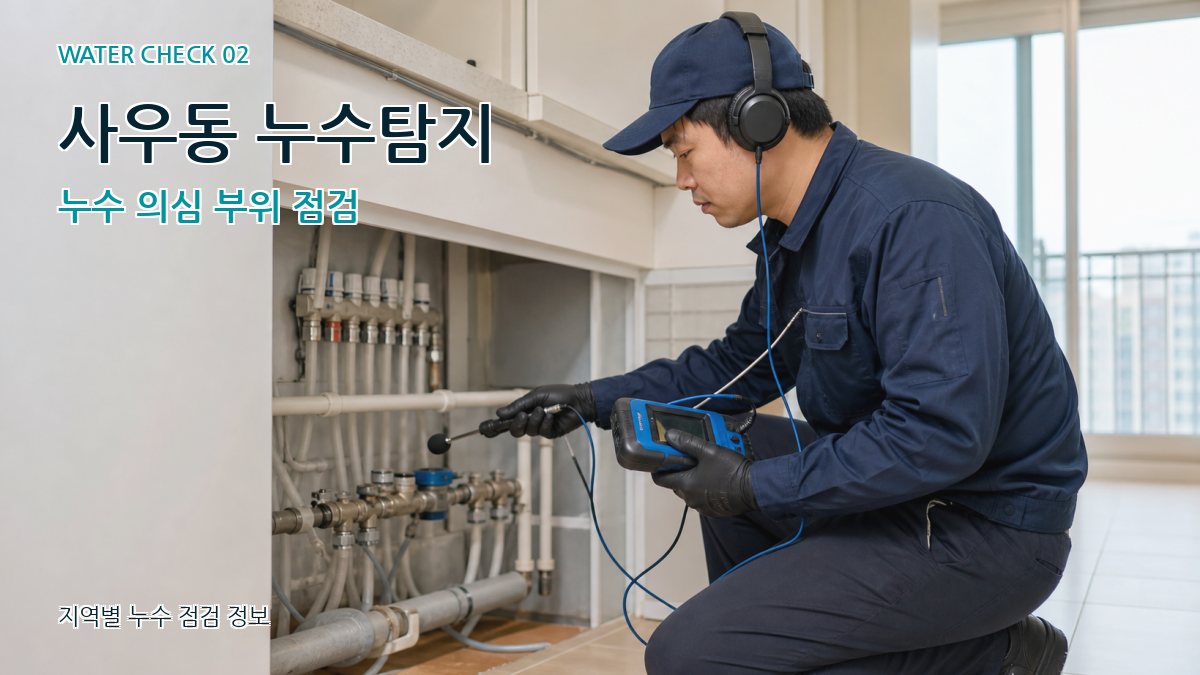 사우동 화장실누수 누수탐지 이미지