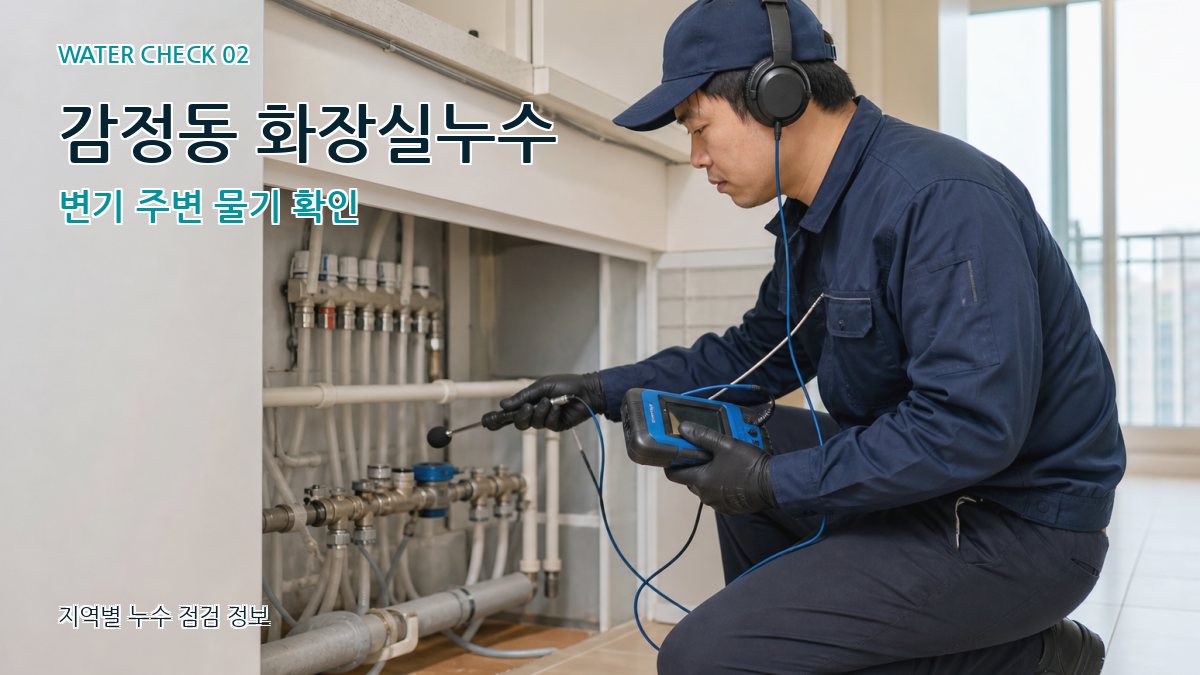 감정동 화장실누수 누수탐지 이미지