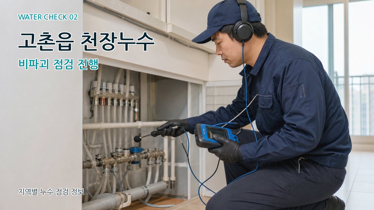 고촌읍 화장실누수 누수탐지 이미지