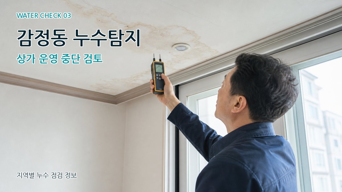 감정동 천장누수 누수탐지 이미지