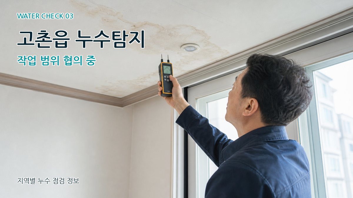 고촌읍 천장누수 누수탐지 이미지