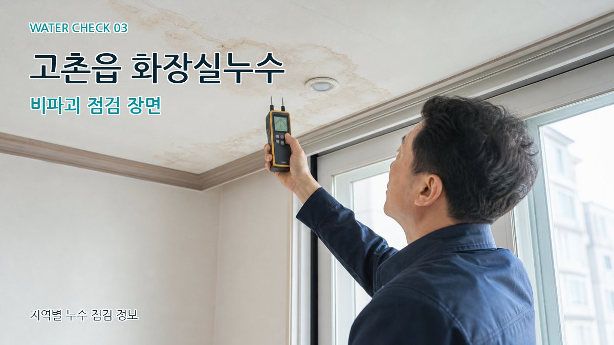 고촌읍 천장누수 누수탐지 이미지