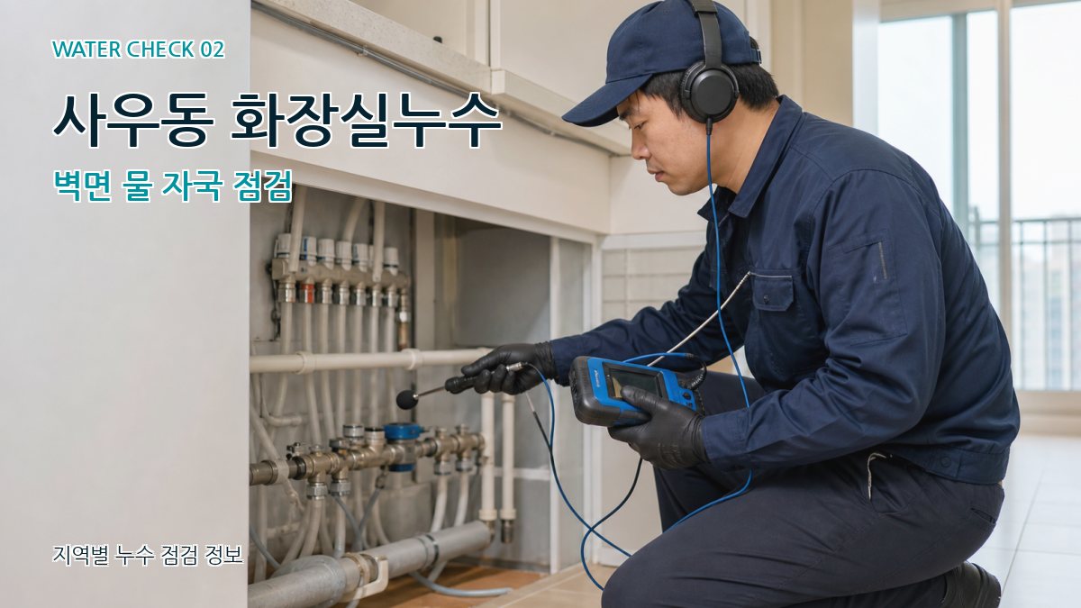사우동 화장실누수 누수탐지 이미지